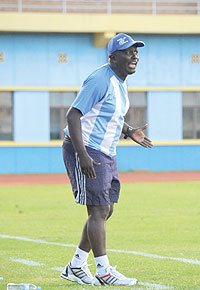CHALLENGE... Rayon Sports Jean Marie Ntagwabira has set his team a challenge to win the Peace cup in what has been a disappointing season. The New Times/File.