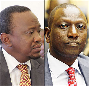 Uhuru Kenyatta,William Ruto.