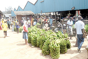 Vendors in Kimironko market. Global food prices are rising amid declining prices on the local market. The New Times / File.
