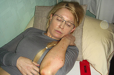 Tymoshenko is on hunger strike after she was allegedly beaten in her prison cell. Net photo.