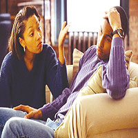 The tension caused by a bad mother in law can affect a happy marriage. Net photo.