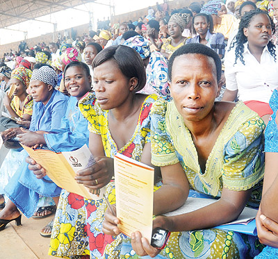 Women at an entrepreneurship meeting. Rural women have expressed appetite for investment capital.  The New Times / File.
