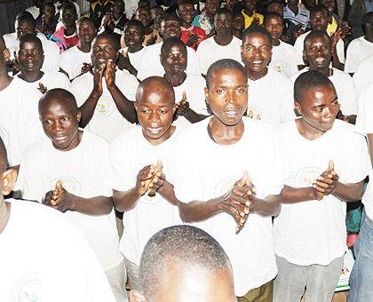 Former FDLR child soldiers at Mutobo transit camp. The New Times / File.