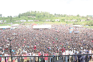Thousands of Karongi residents turned up for the roadshow.