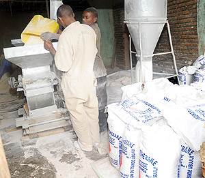 Maize mill in Rulindo: growth of such SMEs is hindered by limited access o finance. The New Times / File.  