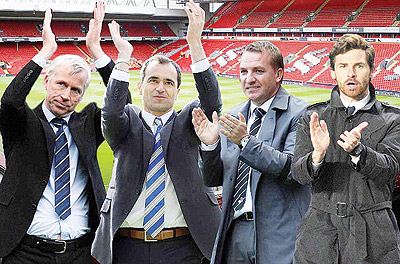 Contenders: Pardew, Martinez, Rodgers, Villas-Boas. Net photo.