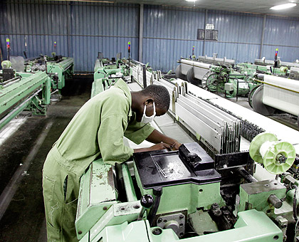 The textile processing plant, Utexrwa, is one of the firms listed in the report as struggling. The New Times / File.