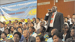 Delegates during a past National Dialogue (Umushyikirano) at the Parliamentary Buildings in Kigali.  The New Times/ File