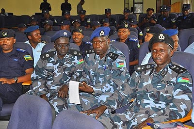The police officers at the pass out ceremony. The New Times / B Mukombozi.