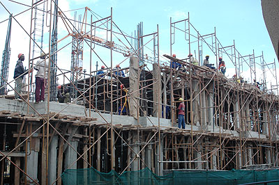 A building under construction  in Kigali. AfDB is pushing for a private sector led growth. The New Times / File.