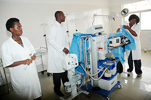 Medical staff at Police hospital Kacyiru. The facility plans to expand services. The New Times / File.
