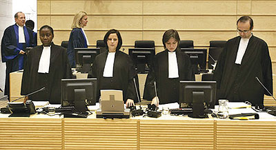 ICC judges during a past function. The New Times / File.