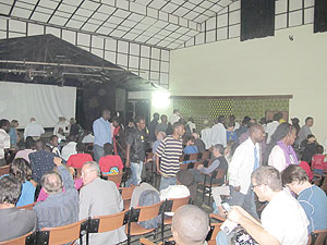 Cinemagoers leave after the screening of the movie. The New Times / Patrick Buchana.