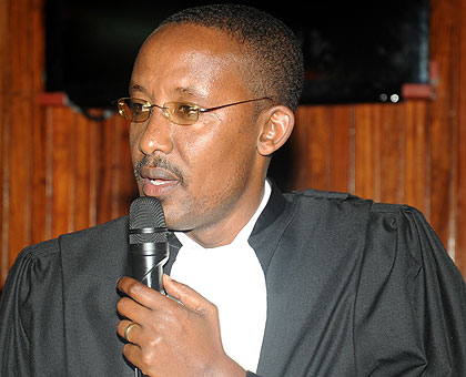 President of Kigali Bar Association, Athanase Rutabingwa.