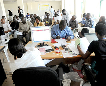People registering businesses at RDB.The New Times / File.