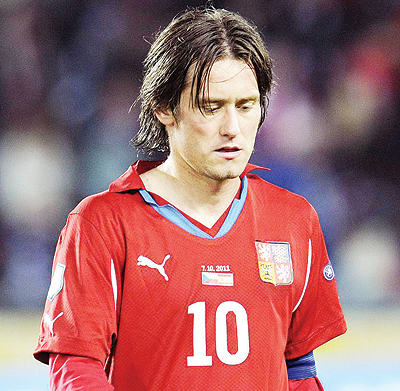 Czech Republic captain Tomas Rosicky. Net photo.