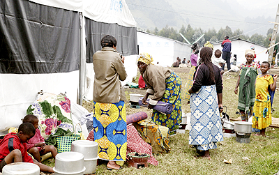 Conglolese refugees at Nkamira Transit Centre