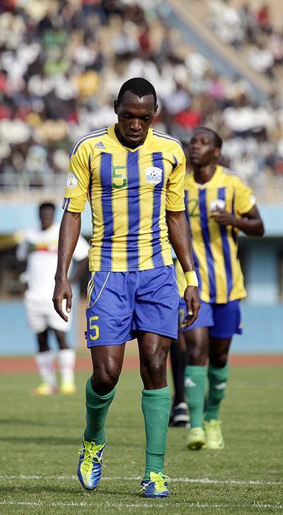 WASTEFUL; Meddie Kagere has struggled to get the goals for Amavubi since hitting the headlines at last year's Cecafa Challenge Cup in Tanzania. The New Times / T. Kisambira.