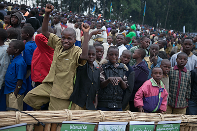 Excited children during Kwita Izina
