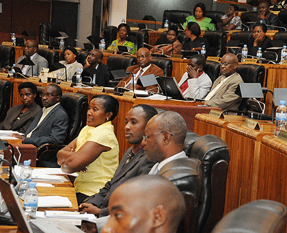 Members of Parliament during a past plenary session. The New Times / File.
