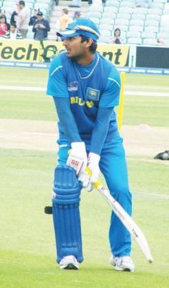 Kumar Sangakkara continued where Dilshan left off when he went out for 101. Net photo.