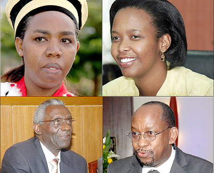 (L-R) Alloysia Cyanzayire,Clare Akamanzi,Prof. Chrysologue Karangwa,John Gara.