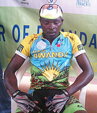 Joseph Biziyaremye, winner of the final stage of the 2011 Tour of Rwanda. The New Times/File.