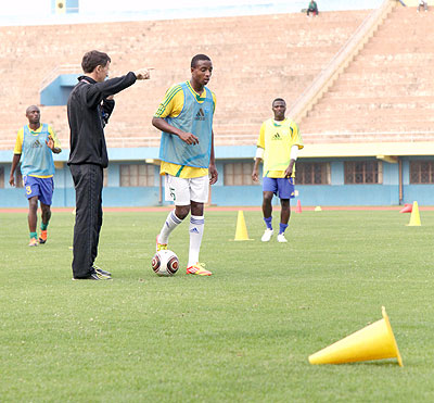 Michou2019s major tasks is to facilitate the stepping up of the youngsters like Emery Bayisenge into the senior team. The New Times/T. Kisambira.