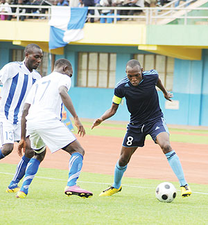 UNCERTAIN FUTURE: Policeu2019s out of contract striker, Meddy Kagere (8) is expected to make a decision on his future soon. The New Times/File.
