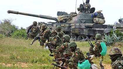 The African Union forces in Somalia have been boosted to nearly 18,000 this year. Net photo.
