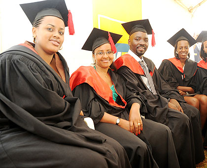 Graduands during a past graduation ceremony at SFB. The New Times / File.
