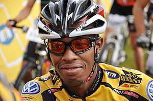 Adrien Niyonshuti will become Rwandau2019s first Olympic mountain biker at the London Games. Net photo.