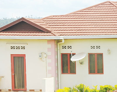 A pay TV dish mounted on wall of a house in Kigali. The New Times / File.