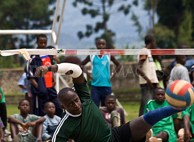 NPC head Dominique Bizimana is part of the sitting volleyball team that will compete in the London Paralympic Games. The New Times/File.