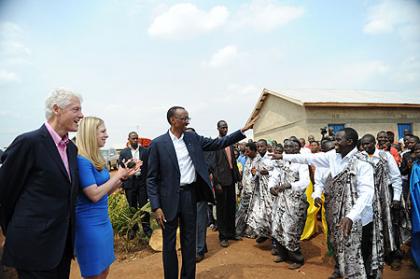 President Kagame greets residents of Nyagatovu model village-Nyagatovu, 19 July 2012 
