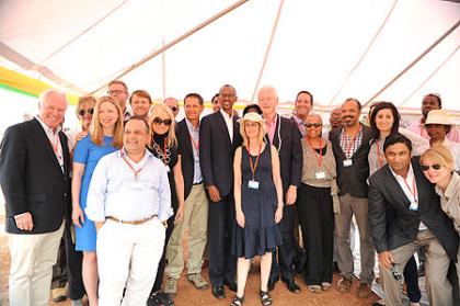 President Kagame with President Clinton and his team- Kayonza, 19 July 2012 