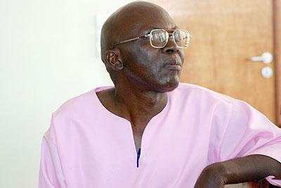 Leone Mugesera appeared in court this week in his long running trial. The Sunday Times/ Timothy Kisambira