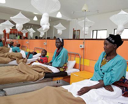 Some of the cancer patients at Butaro Hospital . The Sunday Times / Timothy Kisambira.