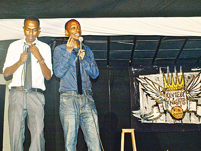 Local comedians in action. The New Times /  Vlad Dandu.
