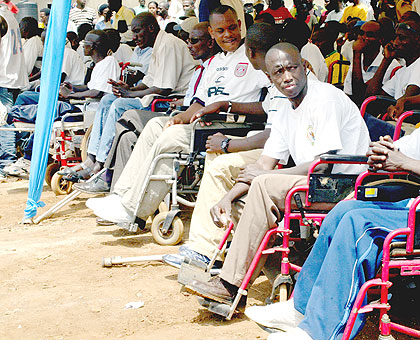People with disabilities at an earlier meet. File