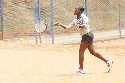 Olive Tuyisenge is one of the junior players who will represent Rwanda in the ITF junior championship. The New Times/R.Spector.