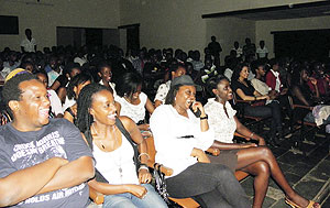 The audience was thrilled by the performance and presentation from the comedians at of Ishyo Arts Centreu2019s hall.