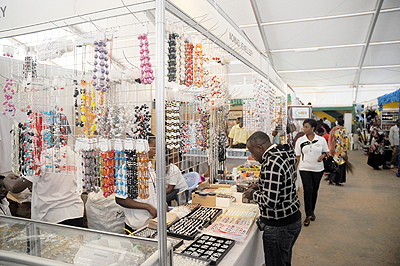 A stand at the Rwanda Trade Fair 3012. The New Times  Photo / J. Mbanda