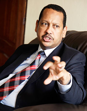 Idrees Muhammed Ali during the interview last week. The New Times / T. Kisambira.