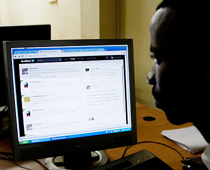 An internet user on a social networking site. The New Times / T. Kisambira.