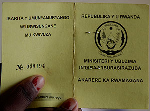 A Mutuelle de santu00e9 card. The New Times / File.