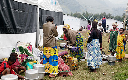Congolese refugees at Nkamira Transit Centre in Rubavu. The New Times / File.