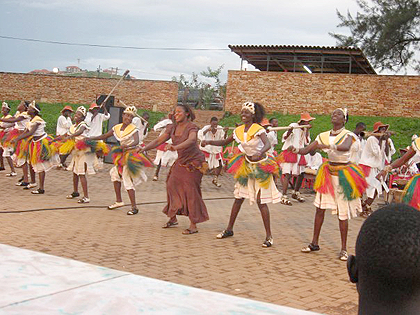 Ndere Troupe performing  a traditional dance.  Net photo