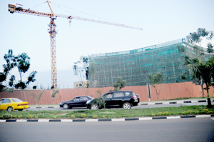 The convention centre which is under construction in Kimihurura, Kigali. The New Times / File.