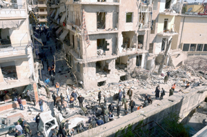 A deadly explosion struck near a Syrian government security building recently. Net / photo.